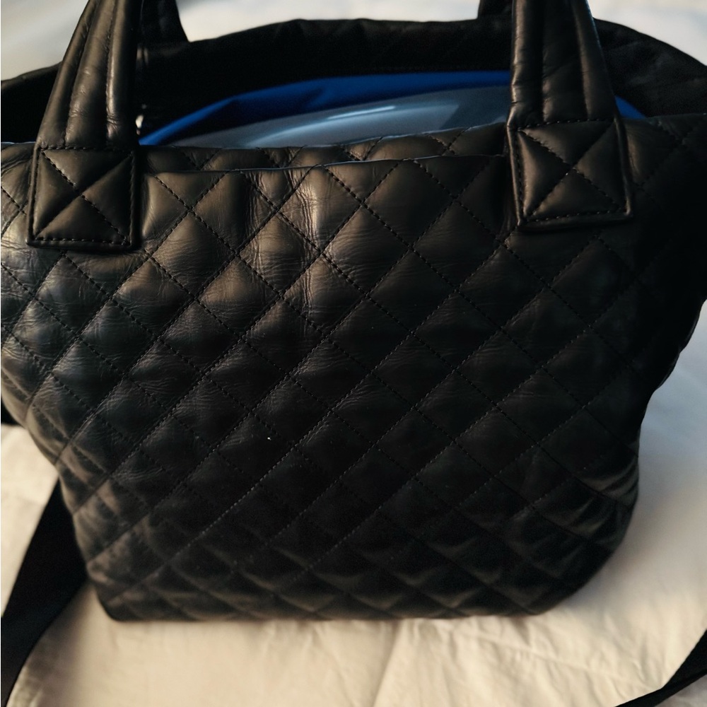 MZ Wallace Black Quilted LEATHER Medium Tote - Picture 2 of 9